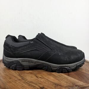 Merrell Moab Adventure Moc Mens Black Size 11.5 Wide Slipon Hiking Shoes J91833W